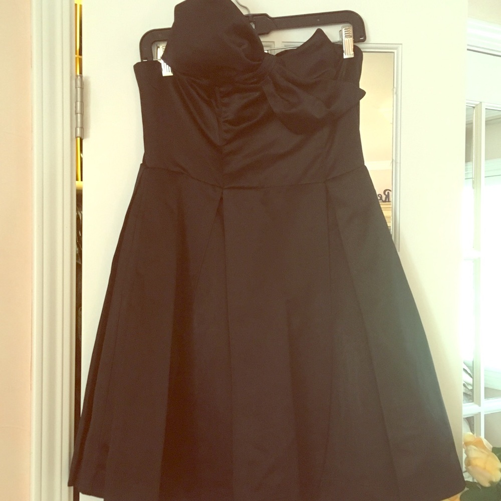 3 mini black satin prom or bridesmaid dresses